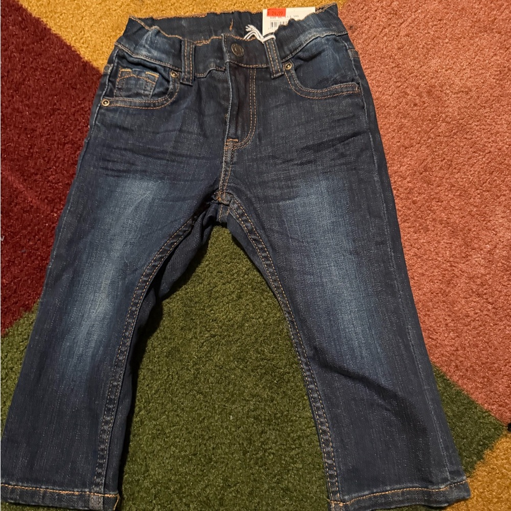 Polarn O. Pyret Dark Blue Straight Jeans NWT Size 1-1.5